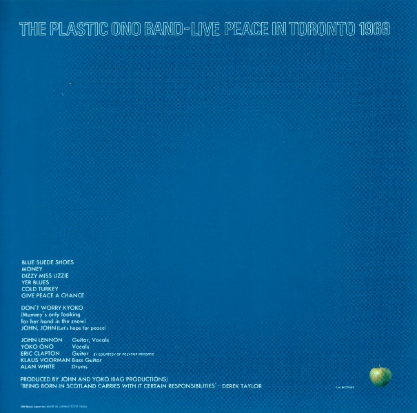 back, Lennon, John  - Live Peace In Toronto 1969